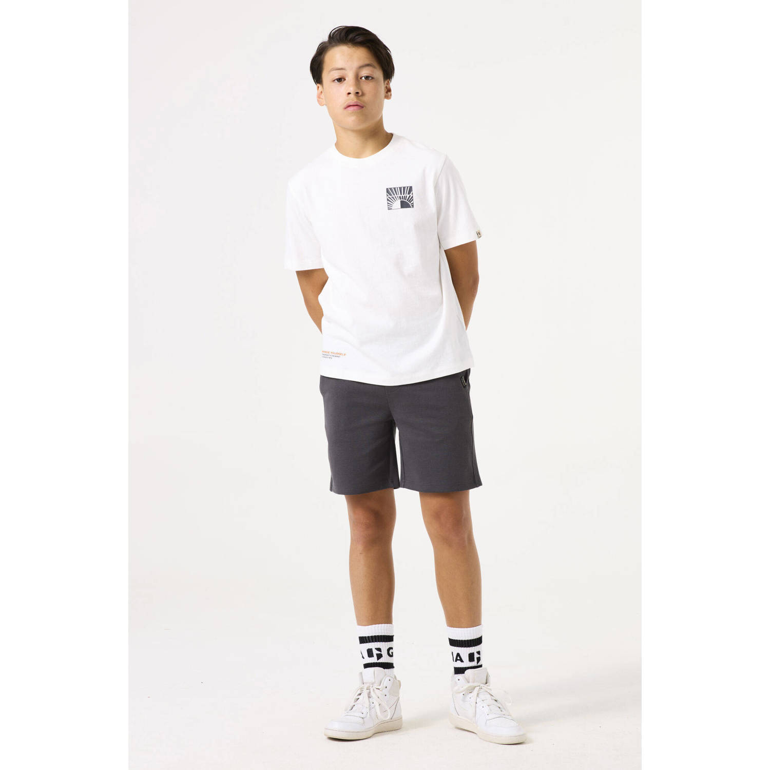 Garcia Regular fit bermuda met steekzakken