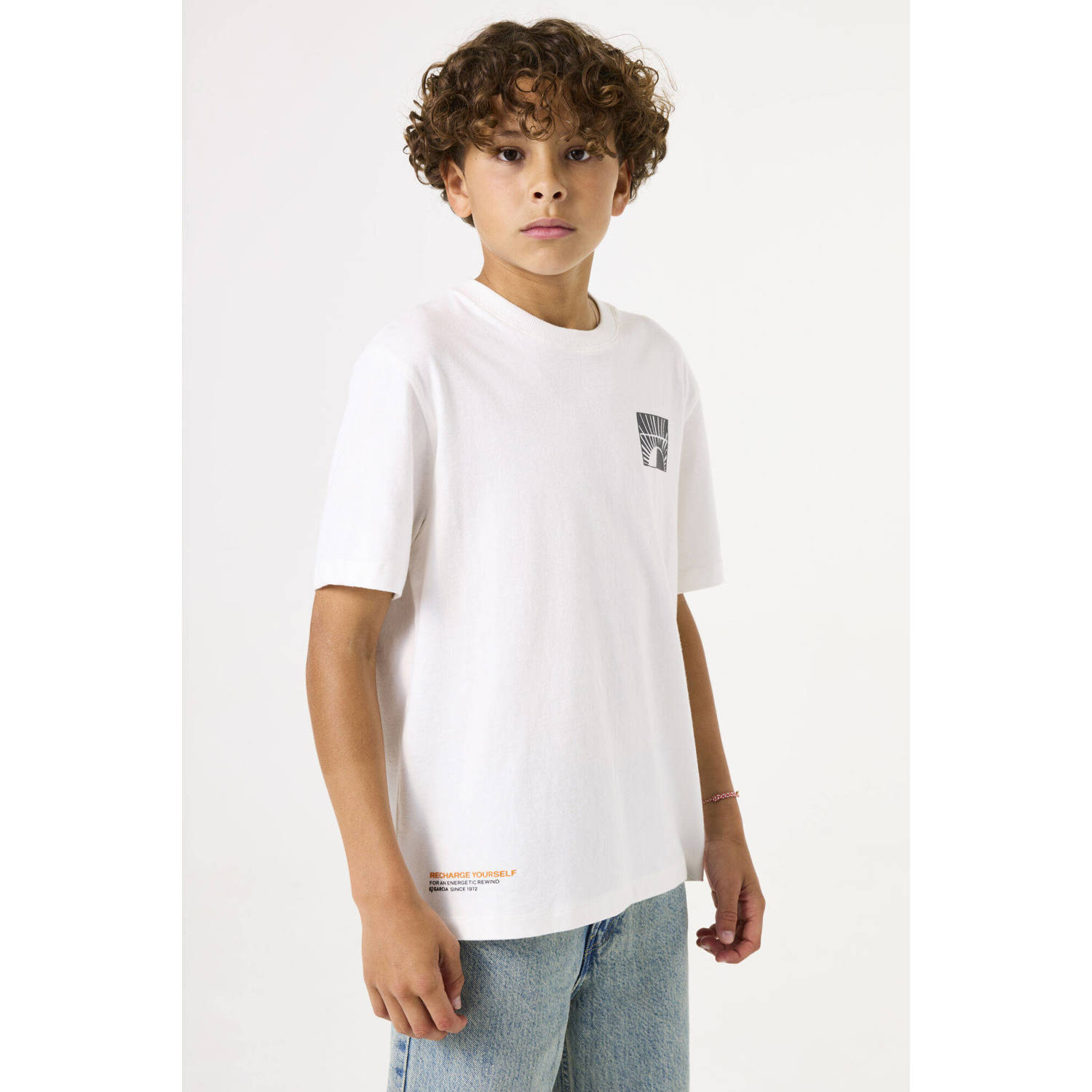 Garcia T-shirt met front- en backprint voor jongens