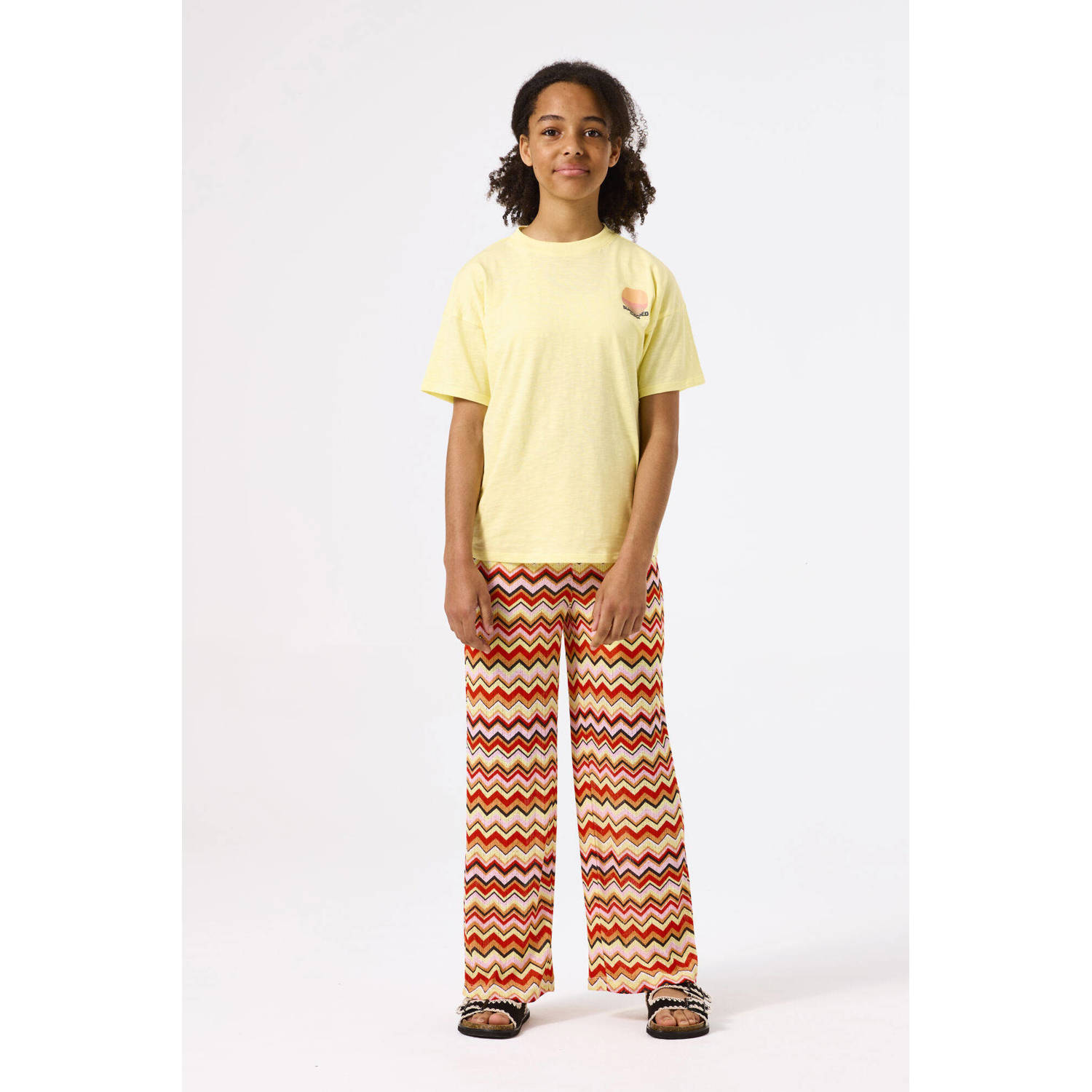 Garcia T-shirt lichtgeel