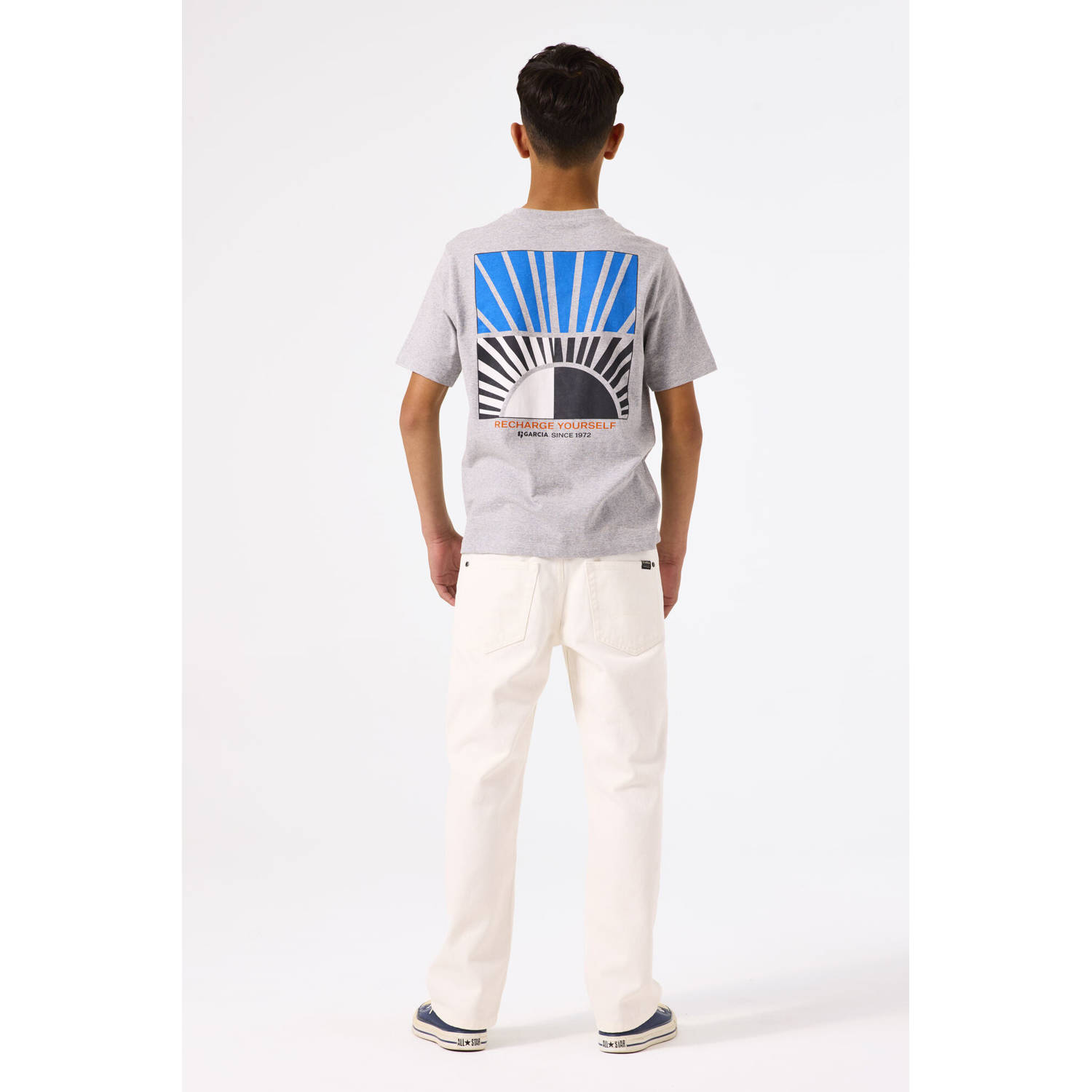 Garcia T-shirt grijs melange