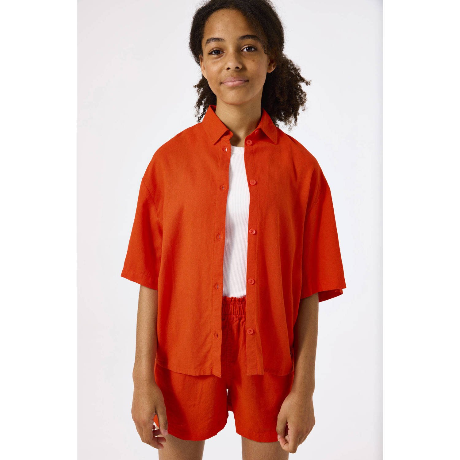 Garcia Regular fit bermuda met steekzakken