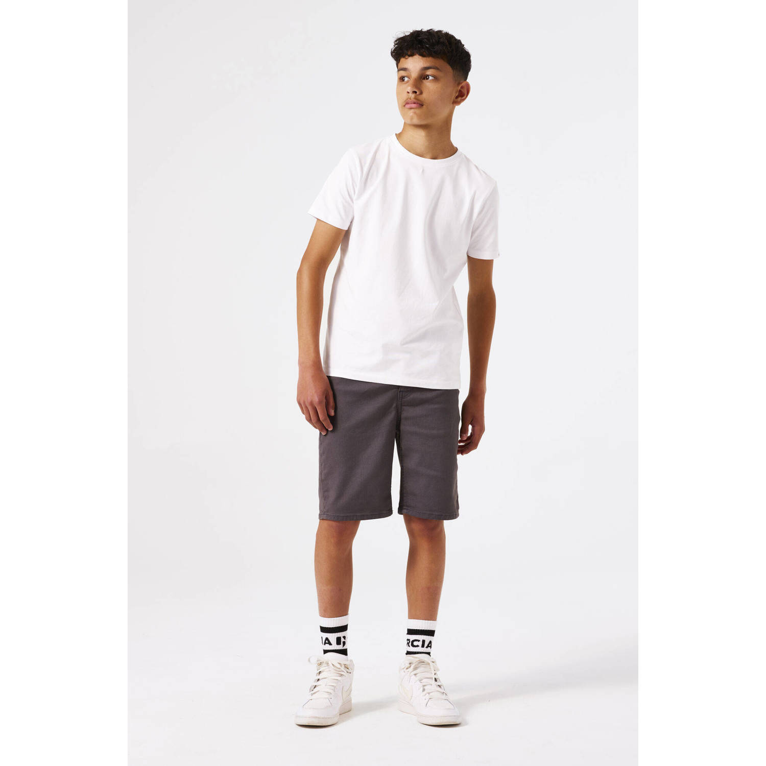 Garcia relaxed short antraciet