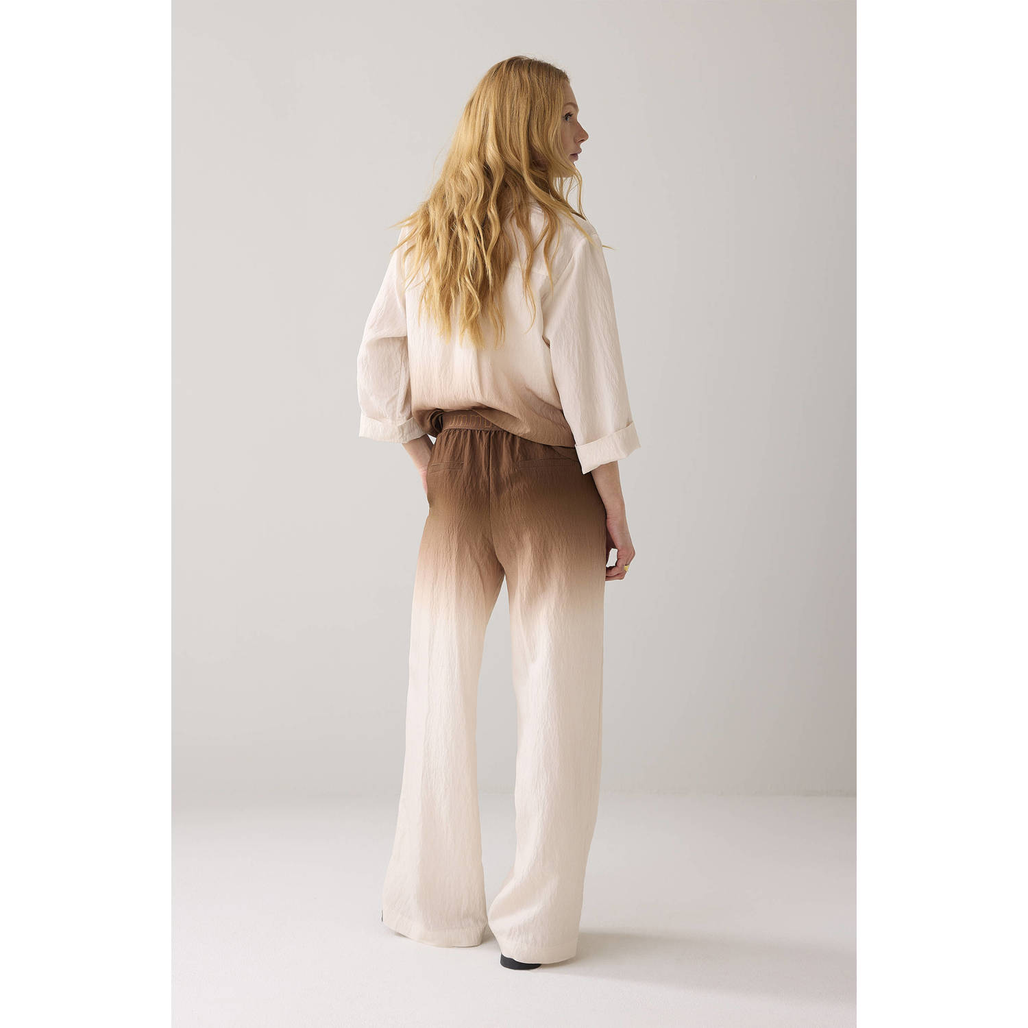 Summum wide leg regular waist casual broek multi