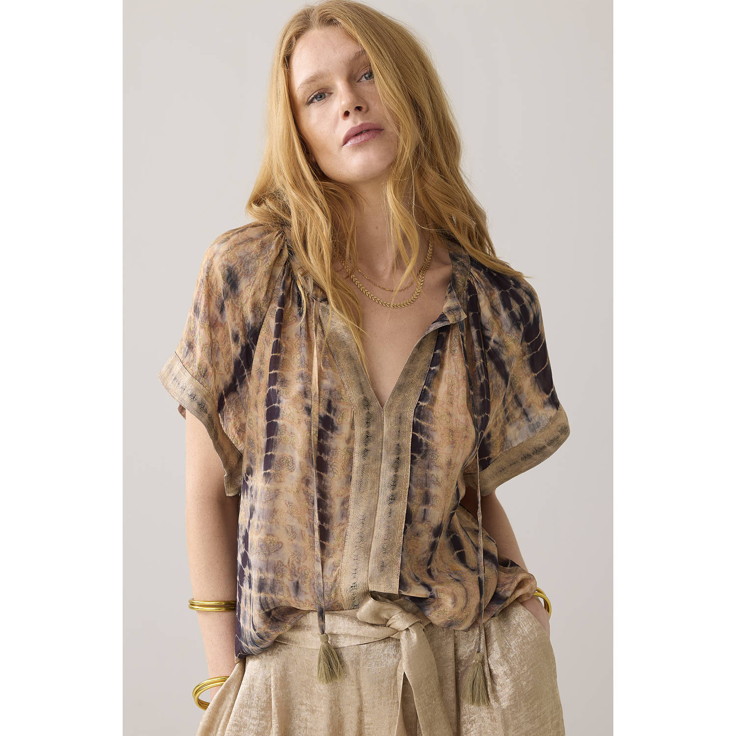 Summum blousetop bruin