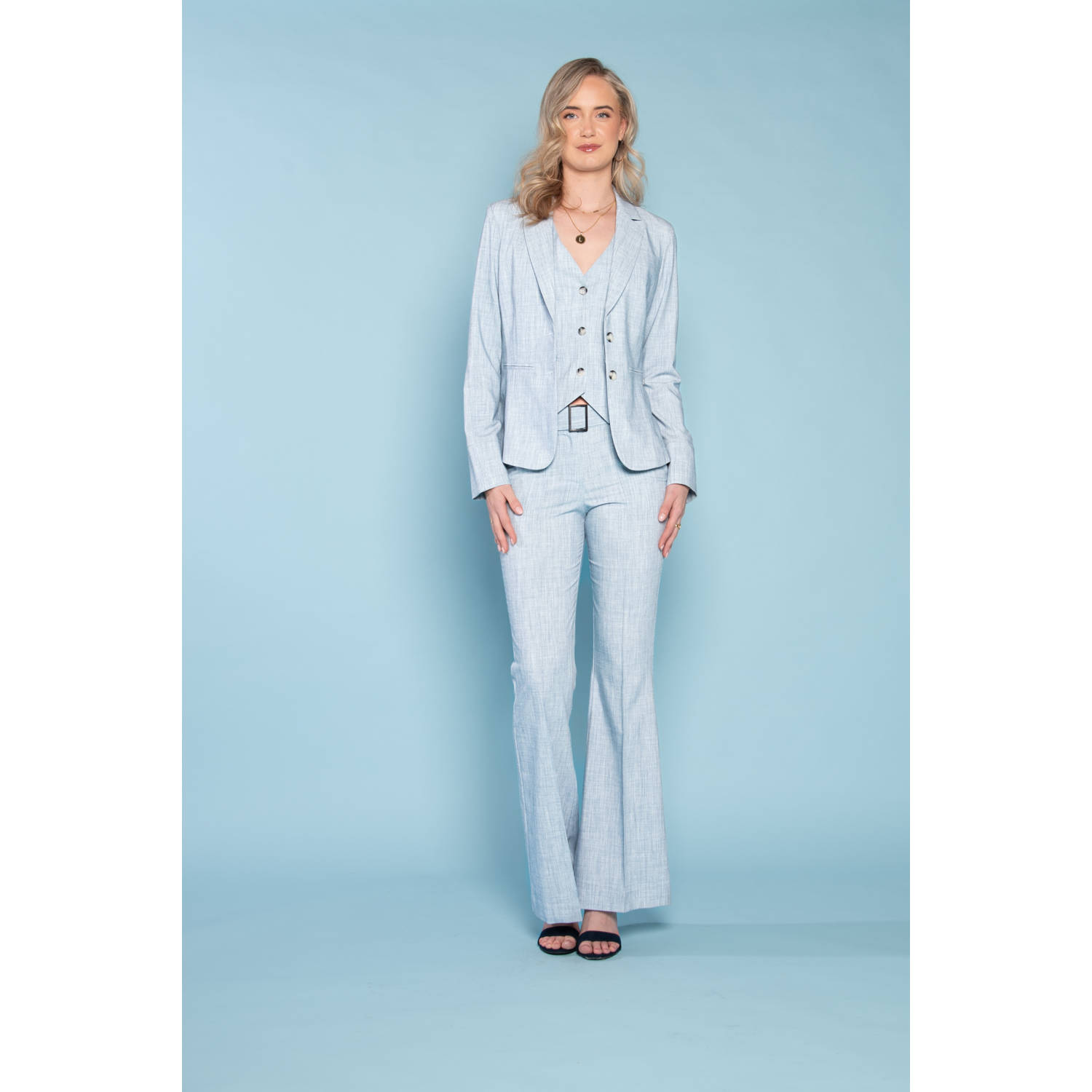 TQ-Amsterdam regular blazer lichtblauw