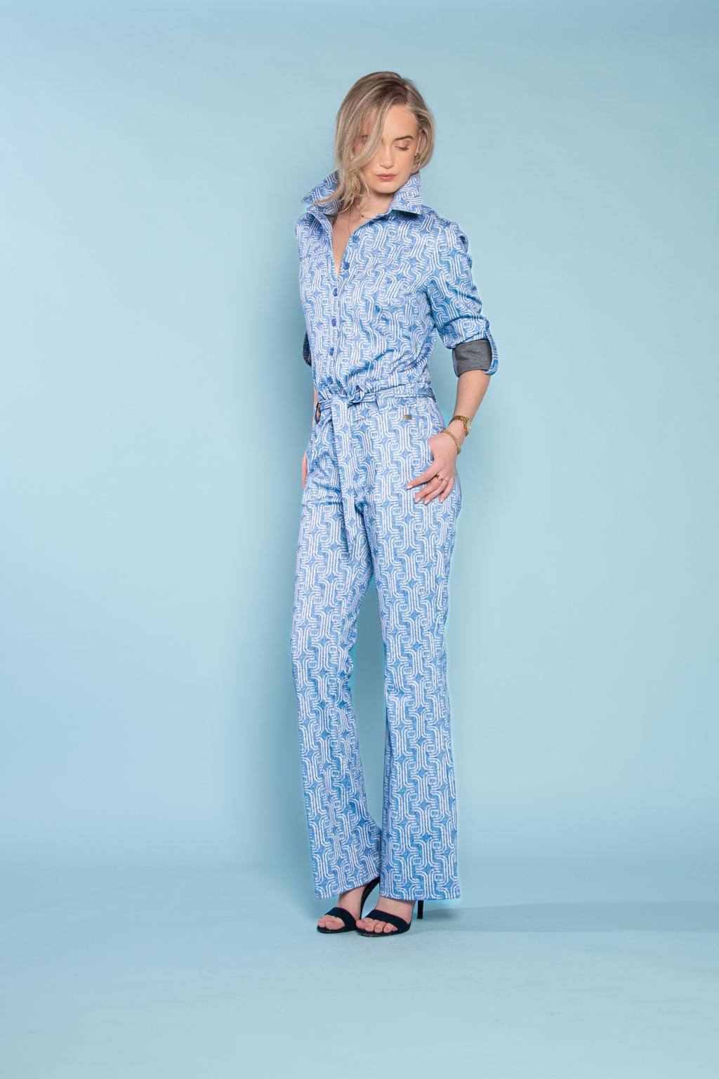 TQ-Amsterdam regular jumpsuit lichtblauw