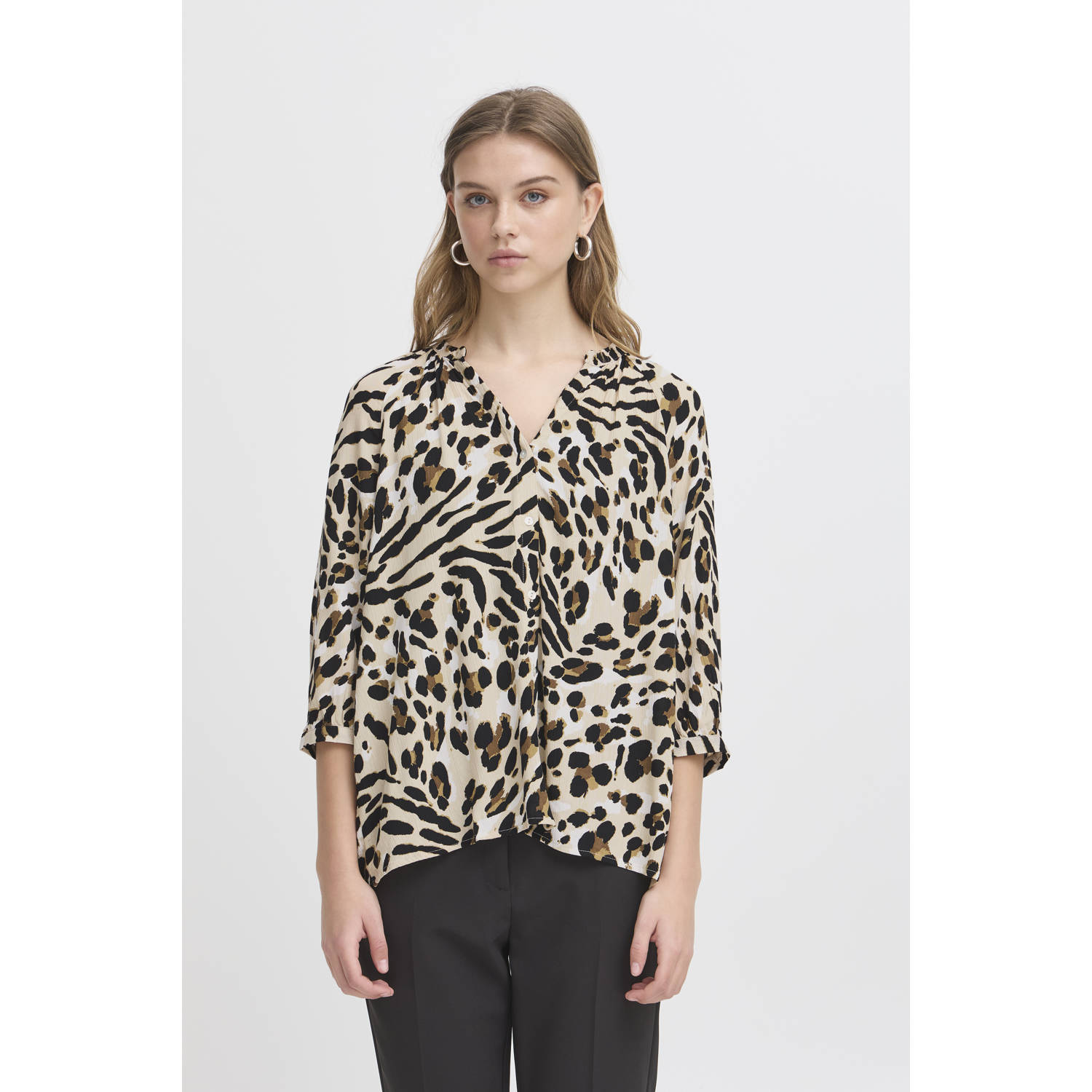 ICHI blouse bruin