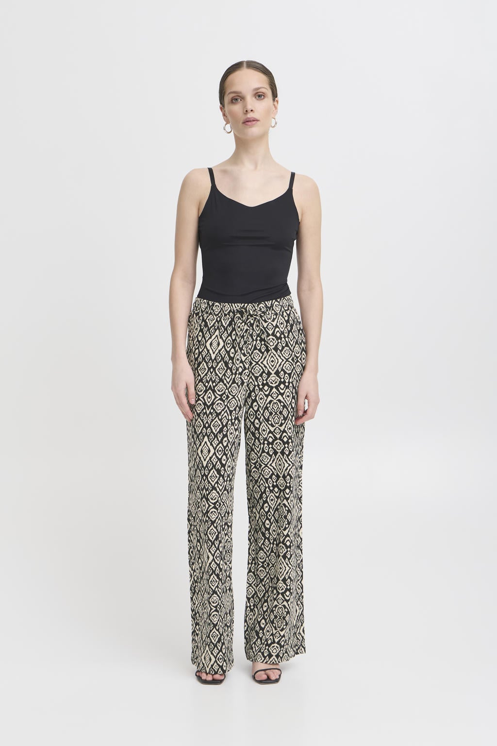 FTCayanz Harembroek voor dames, linnen, casual, patchwork, elastische tailleband, zwart, XL FTCayanz Harembroek voor dames, linnen, casual, patchwork, elastische tailleband, zwart, XL