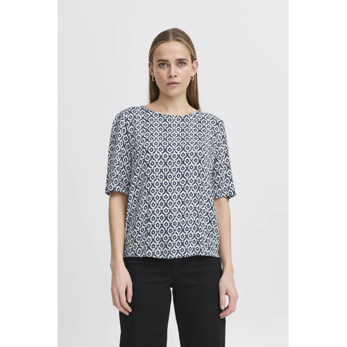 ICHI blouse blauw afbeelding