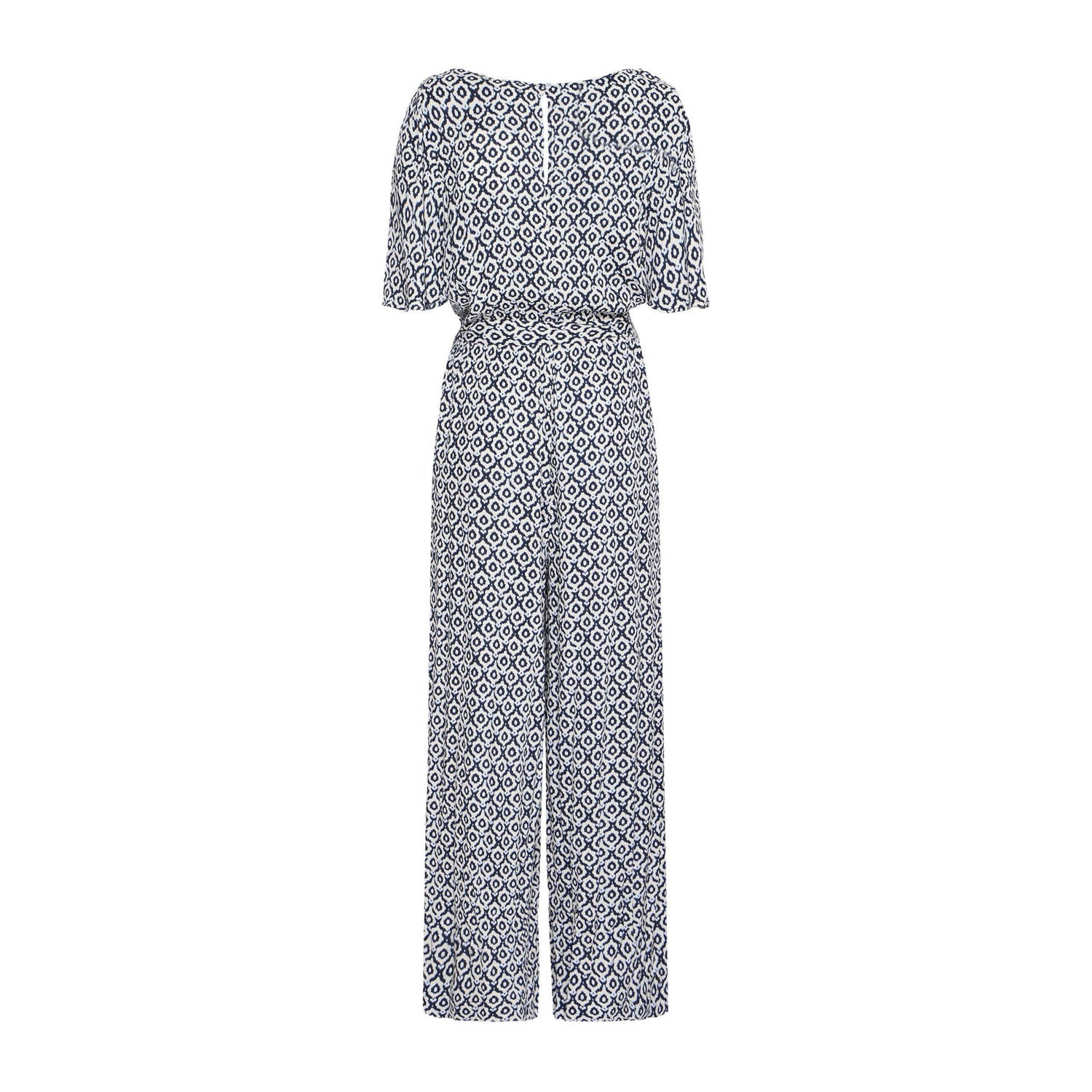 ICHI regular jumpsuit donkerblauw