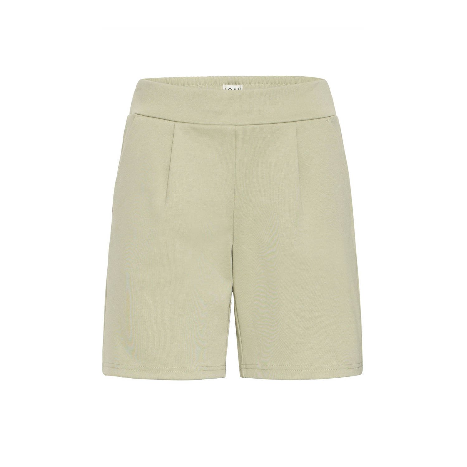 Ichi Regular fit korte broek met bandplooien model 'Kate'