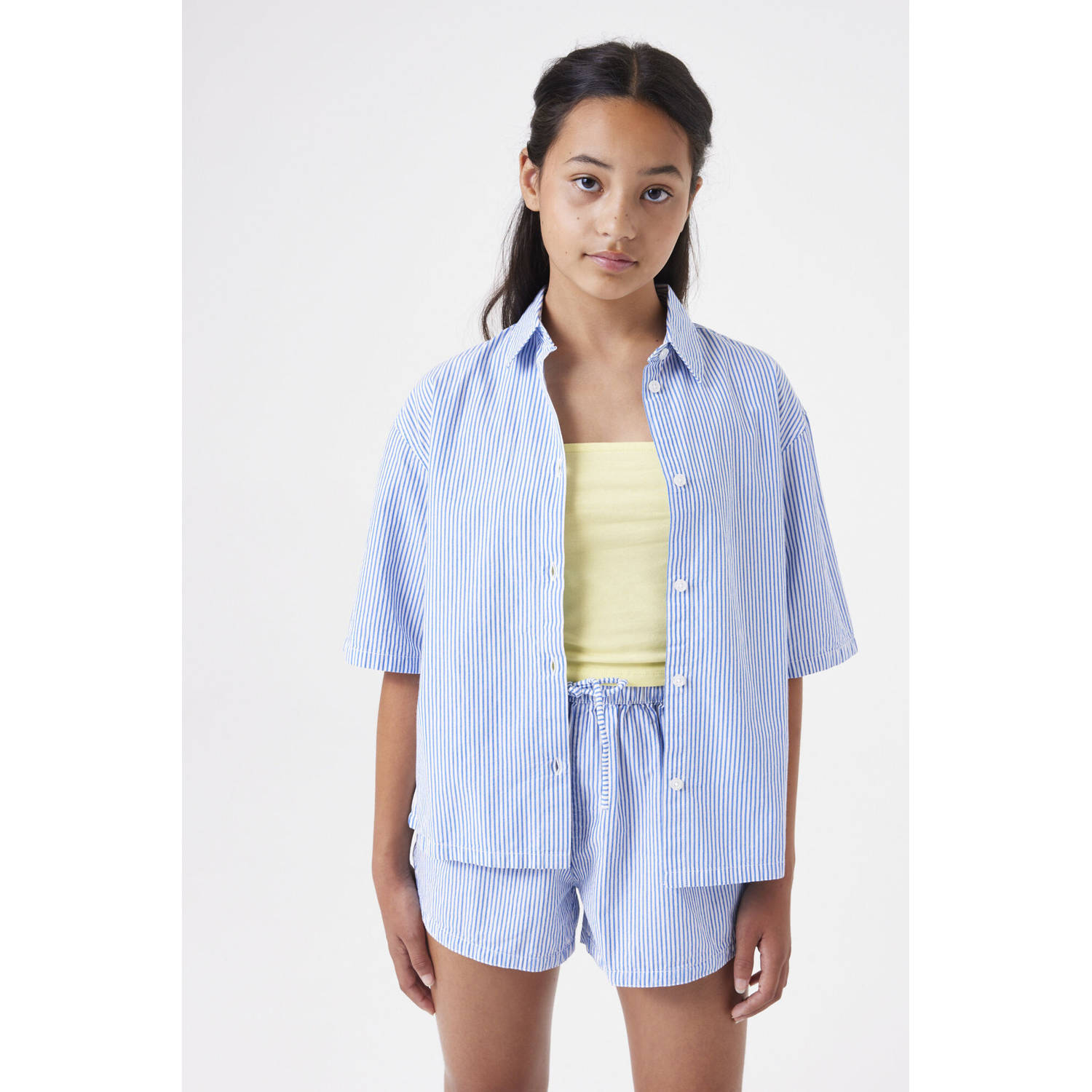 Garcia loose casual short blauw