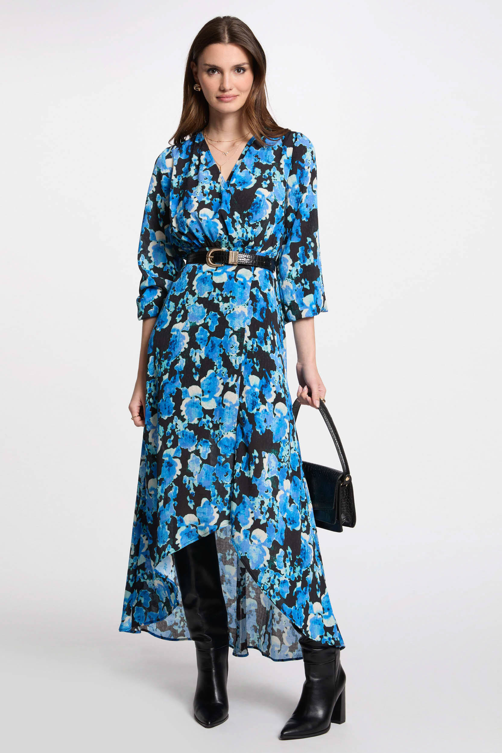 Robe courte trapèze brodée en coton 241-rflam Mangue Morgan - Femme