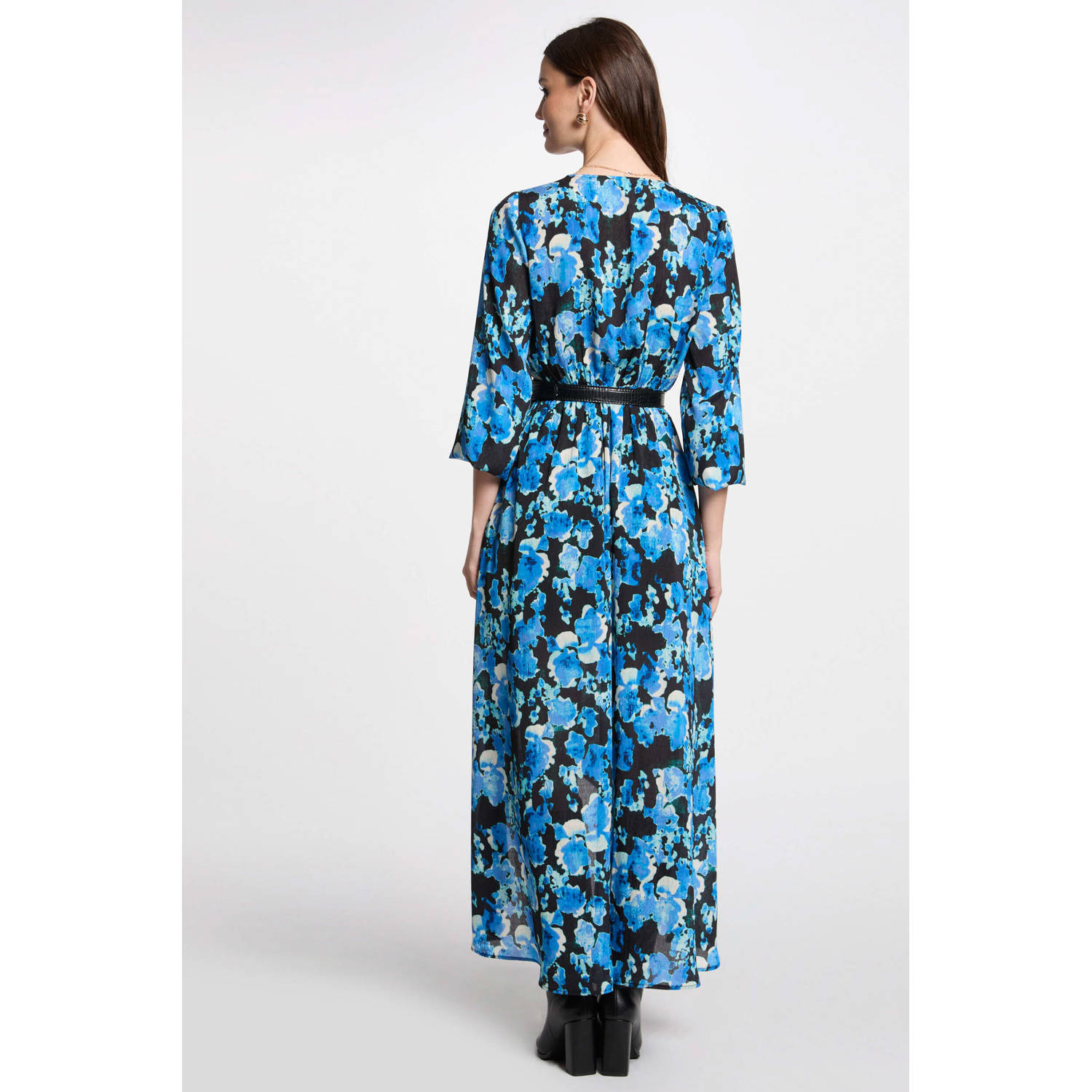 Morgan midi jurk blauw