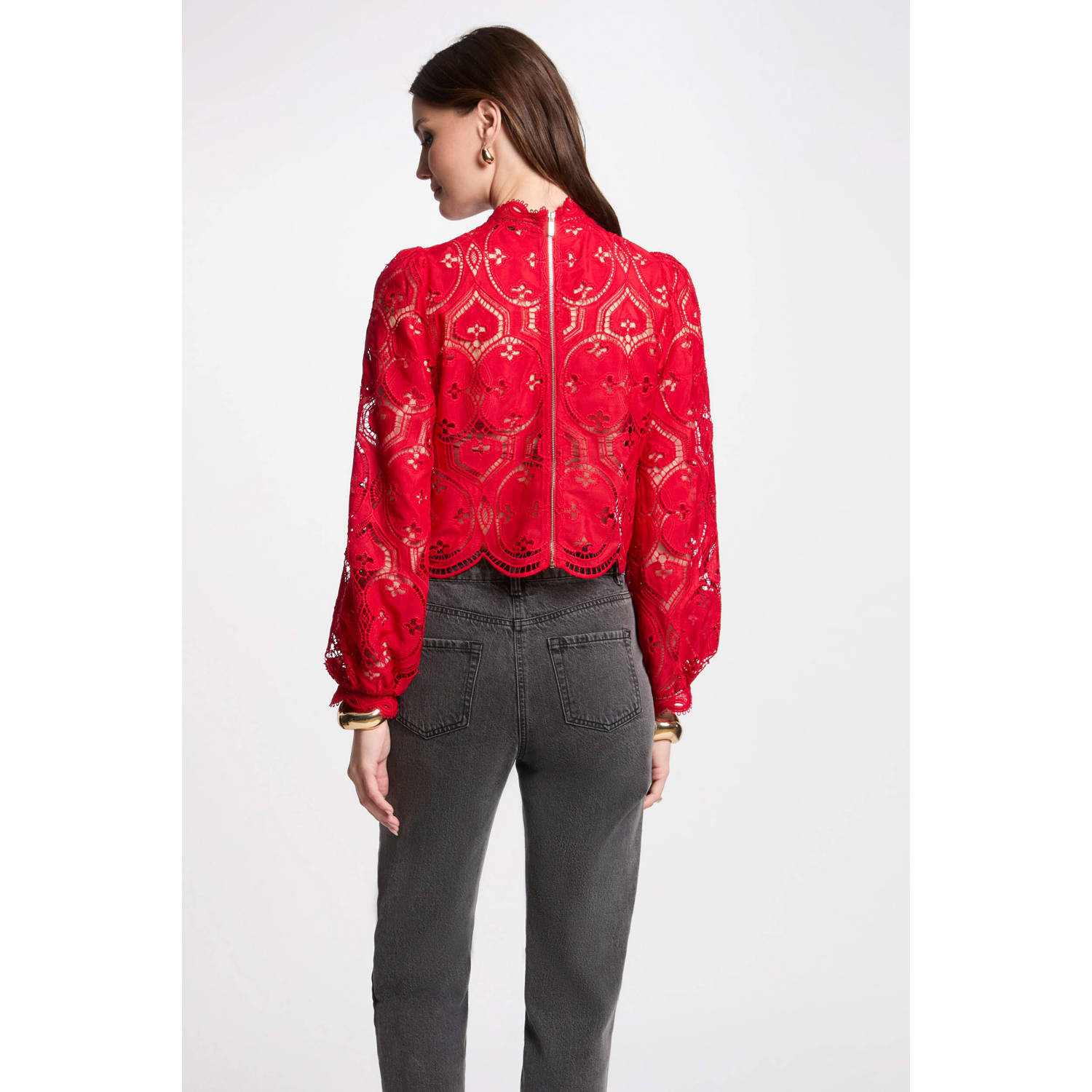 Morgan cropped top rood