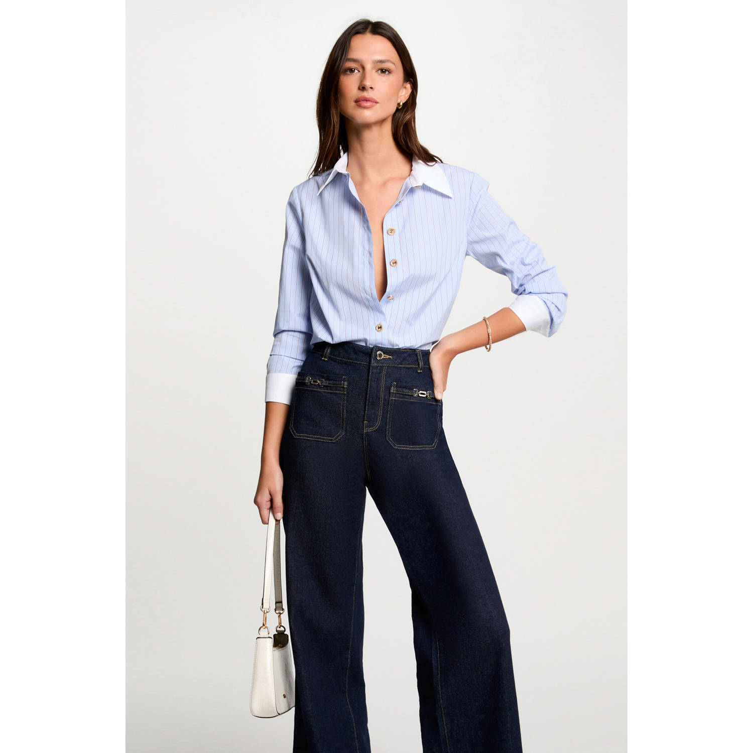 Morgan blouse lichtblauw