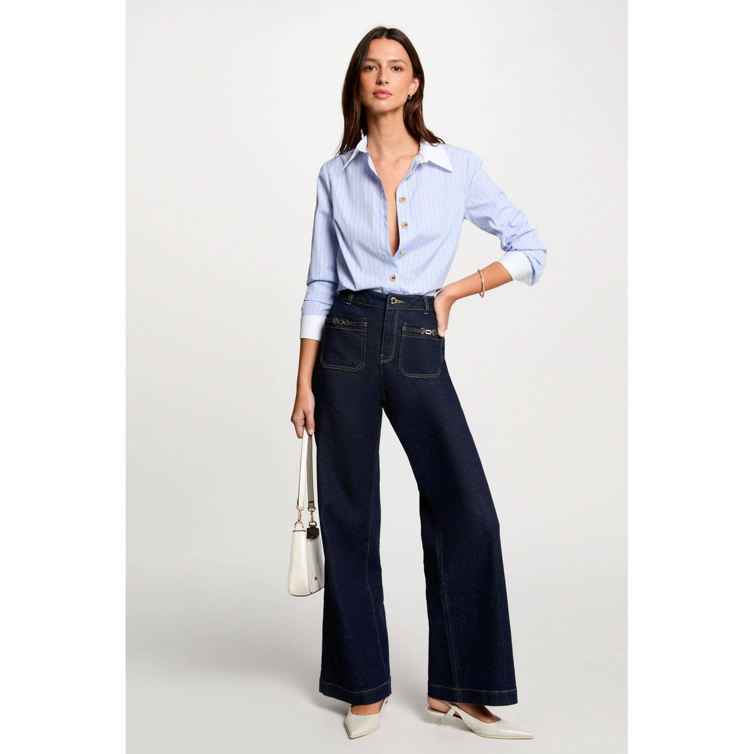 Morgan blouse lichtblauw