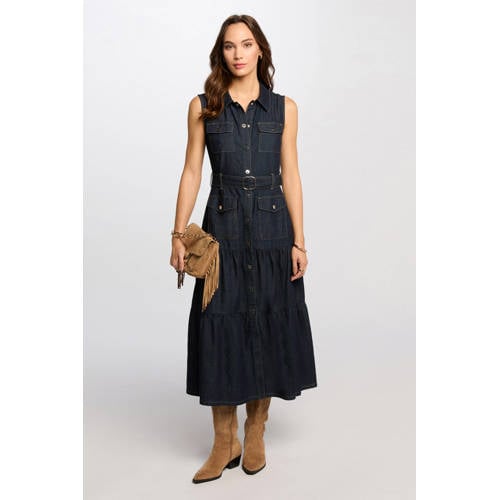 Morgan blousejurk dark blue denim afbeelding