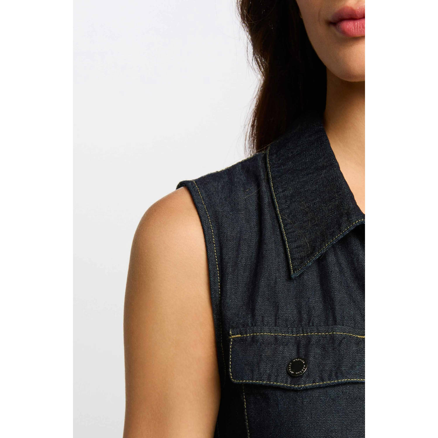 Morgan blousejurk dark blue denim