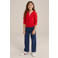WE Fashion vest rood fijn gebreid