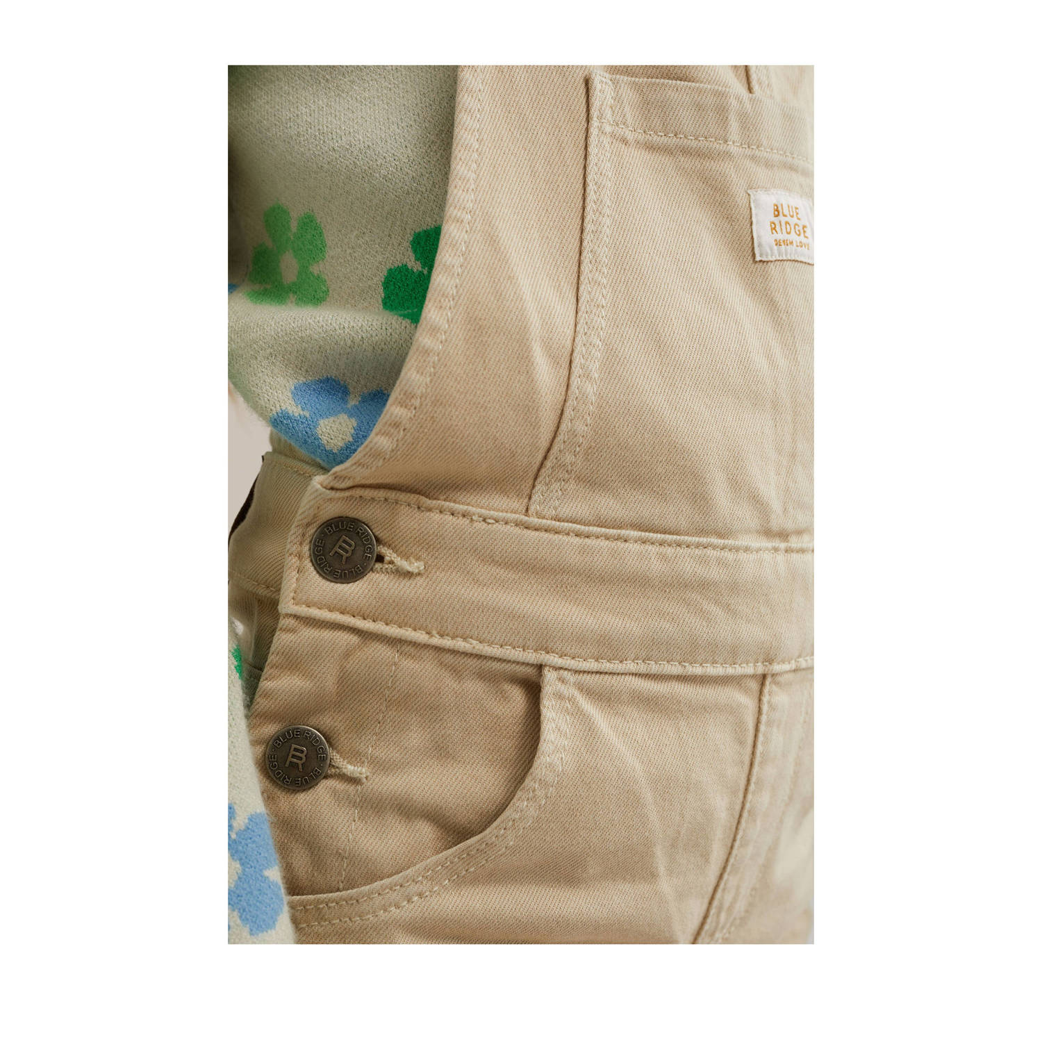 WE Fashion Blue Ridge loose tuinbroek beige