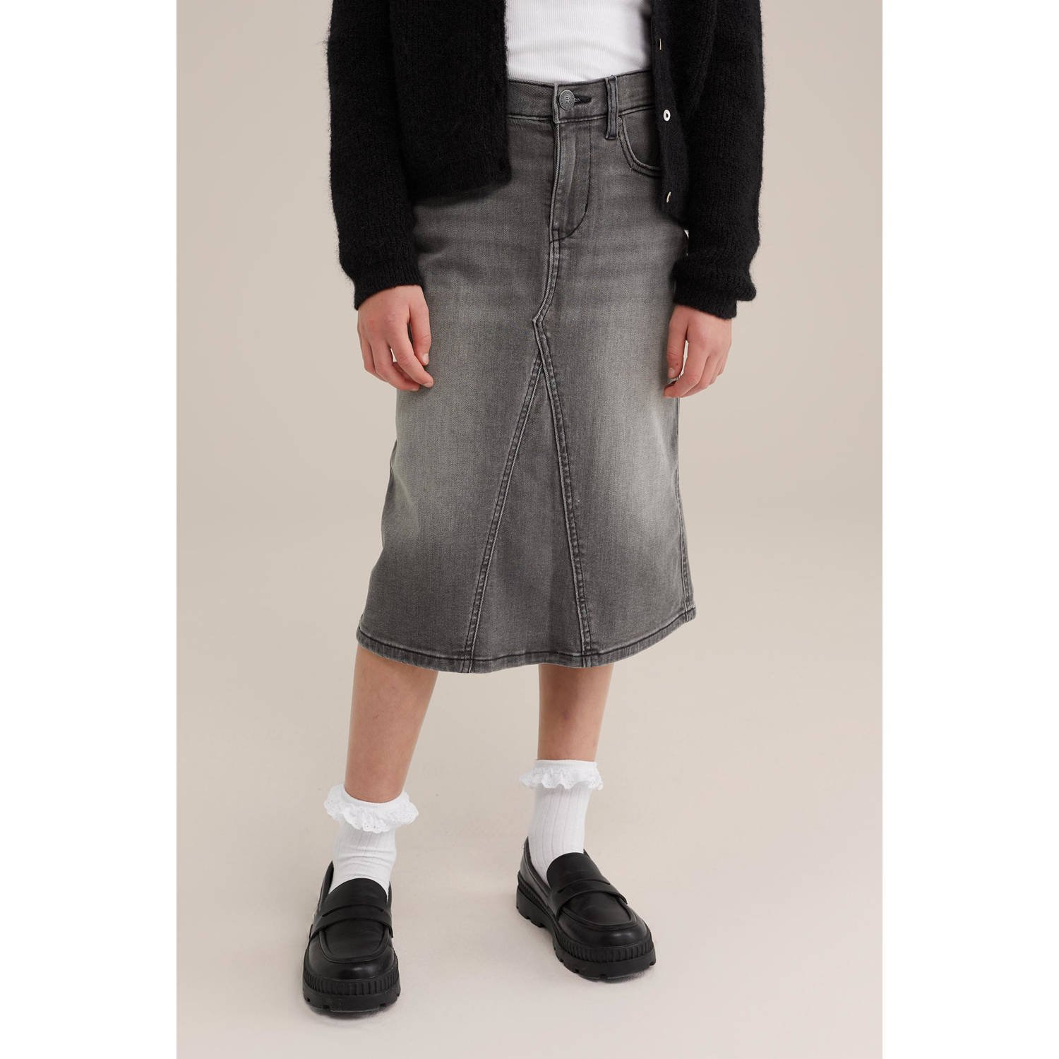 WE Fashion Blue Ridge spijkerrok grey denim