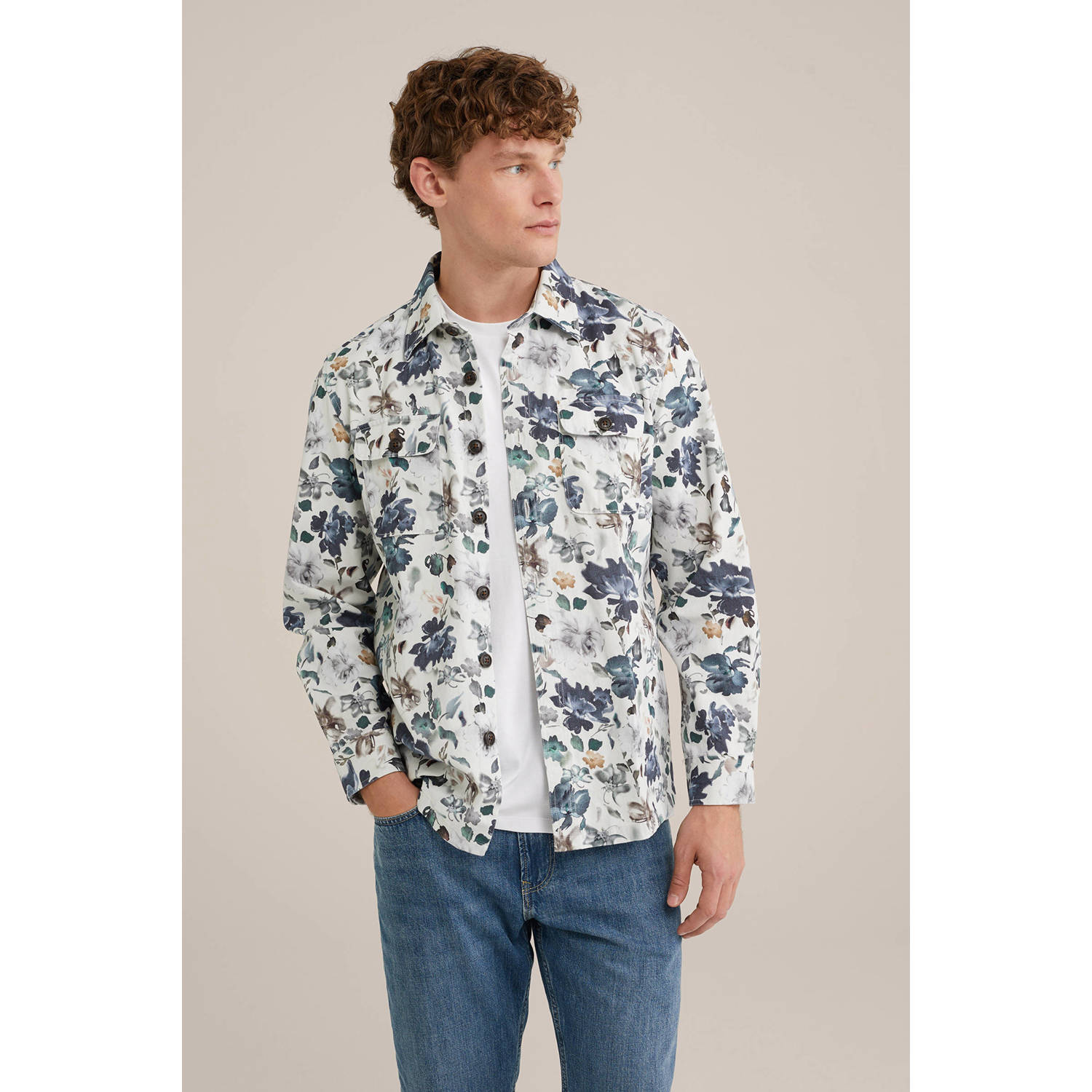 WE Fashion overshirt blauw