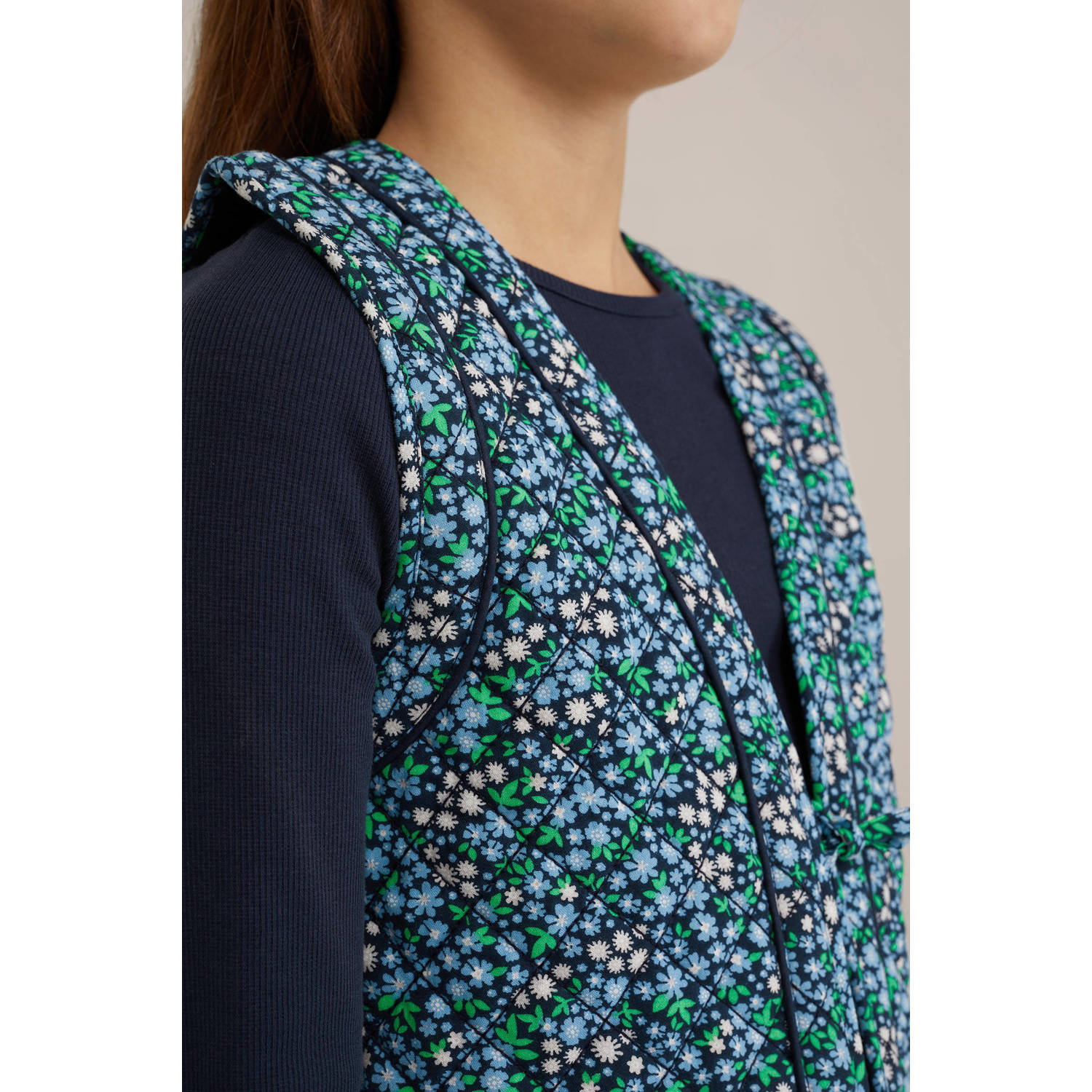 WE Fashion gilet donkerblauw