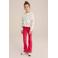 WE Fashion fluwelen flared broek felroze