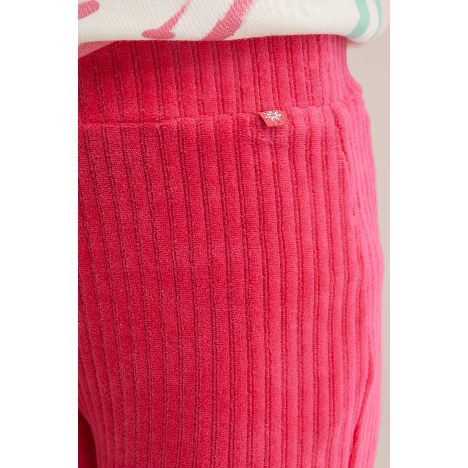 WE Fashion WE Fundamentals flared broek fel roze