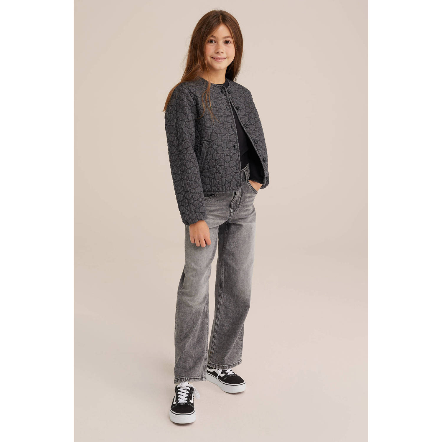 WE Fashion Blue Ridge tussenjas grijs