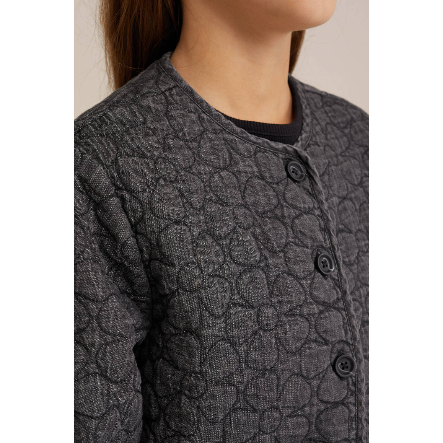 WE Fashion Blue Ridge tussenjas grijs