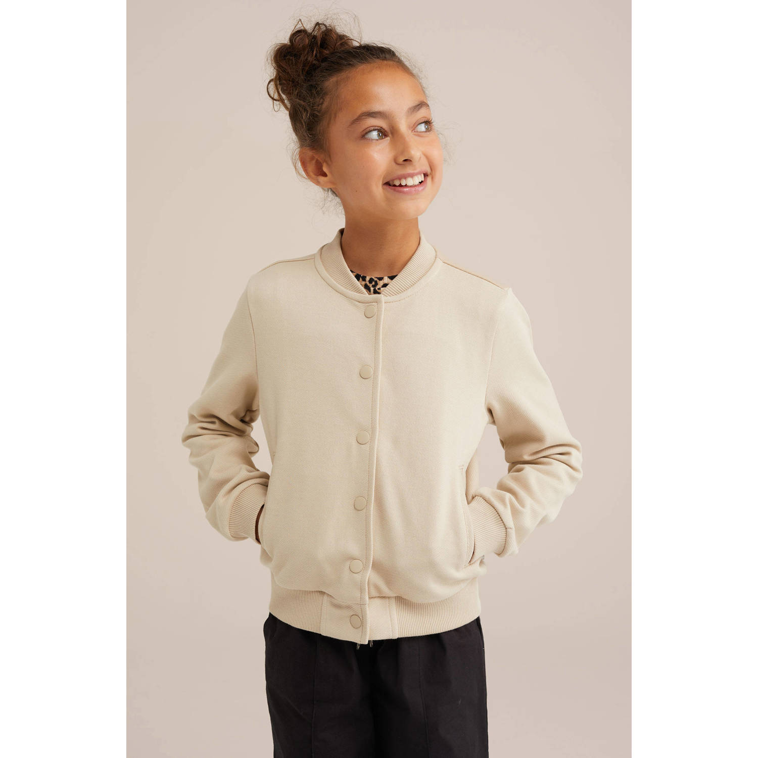 WE Fashion sweatvest beige