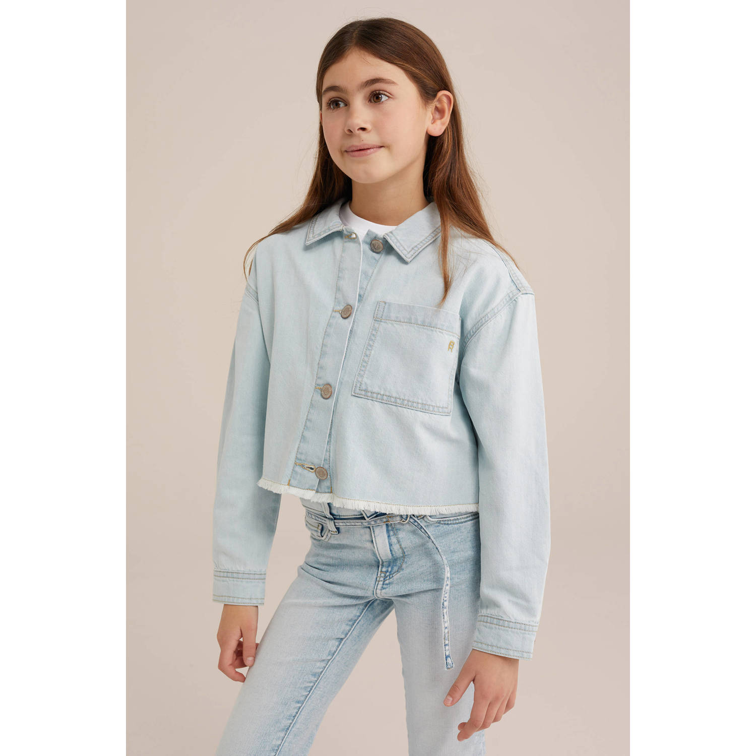 WE Fashion Blue Ridge blouse lichtblauw