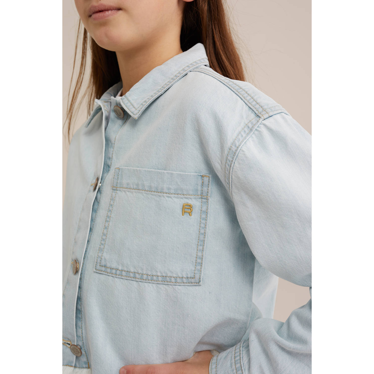 WE Fashion Blue Ridge blouse lichtblauw