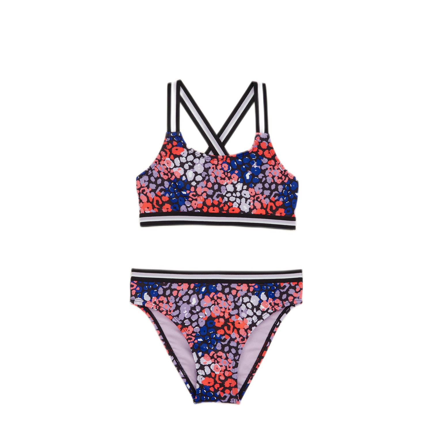 WE Fashion bikini paars rozeblauw