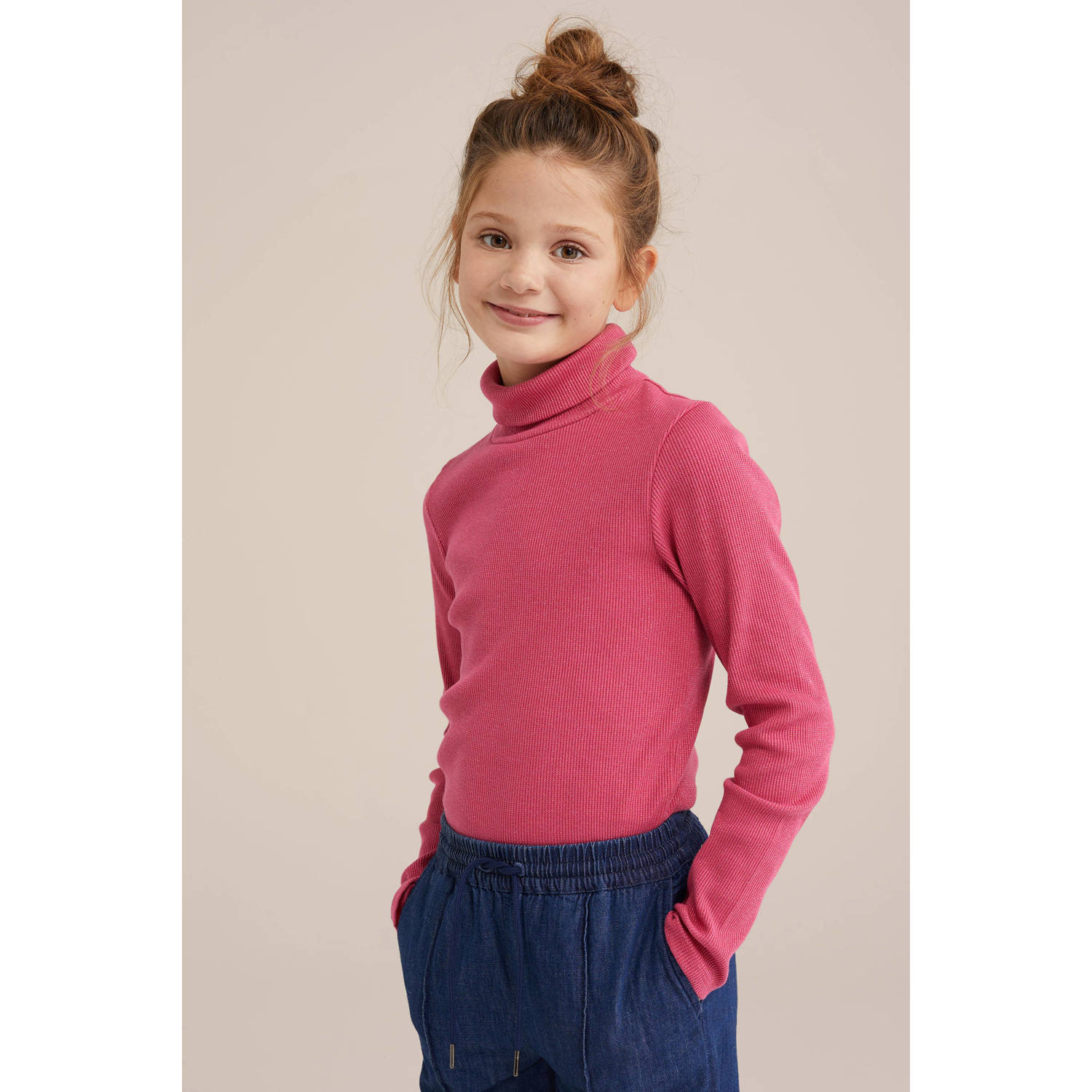 WE Fashion longsleeve fuchsia