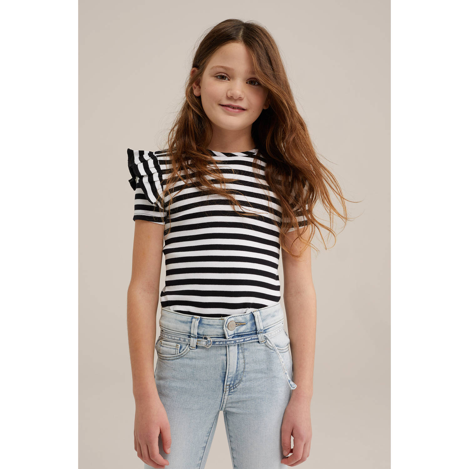 WE Fashion T-shirt zwart wit