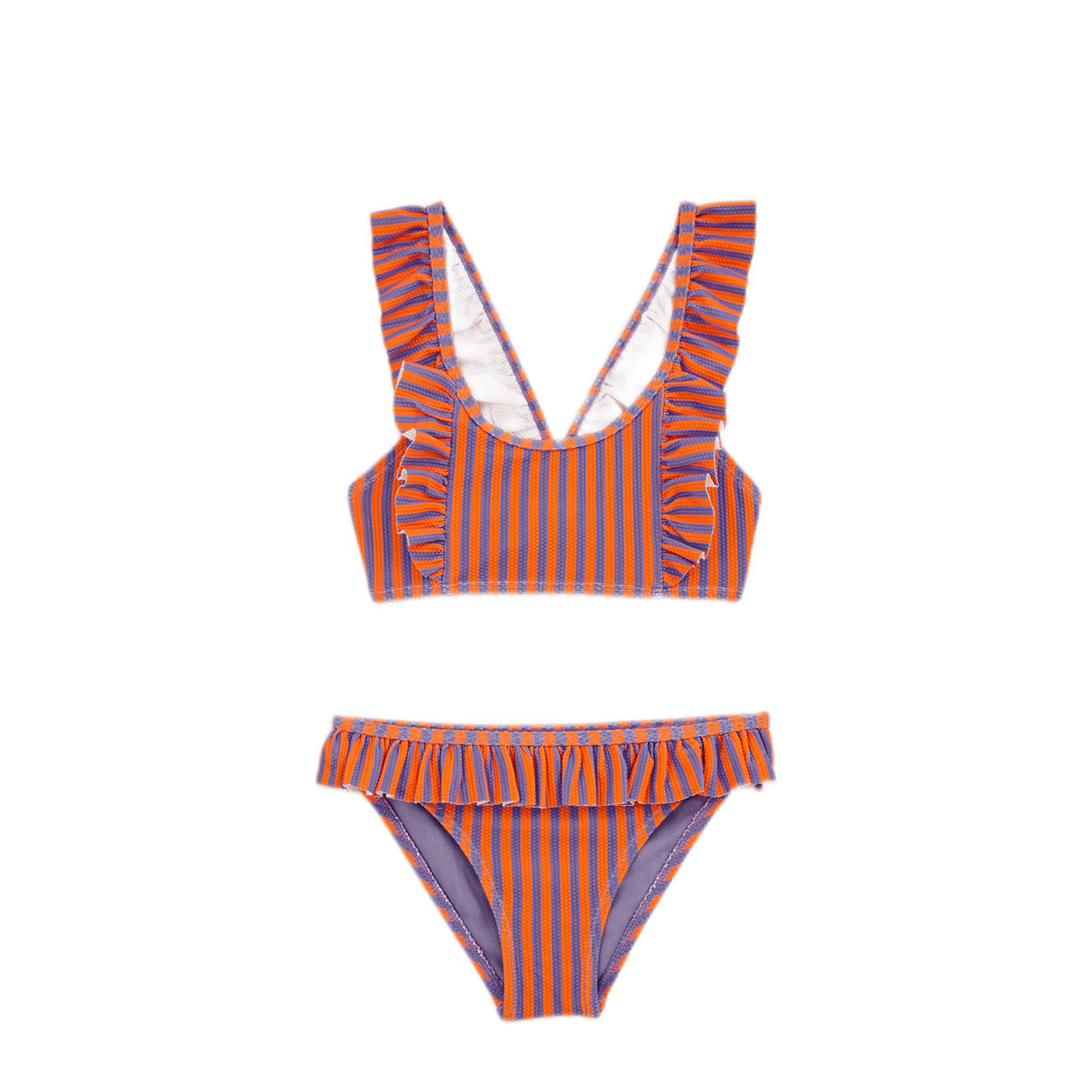 WE Fashion bikini paars oranje