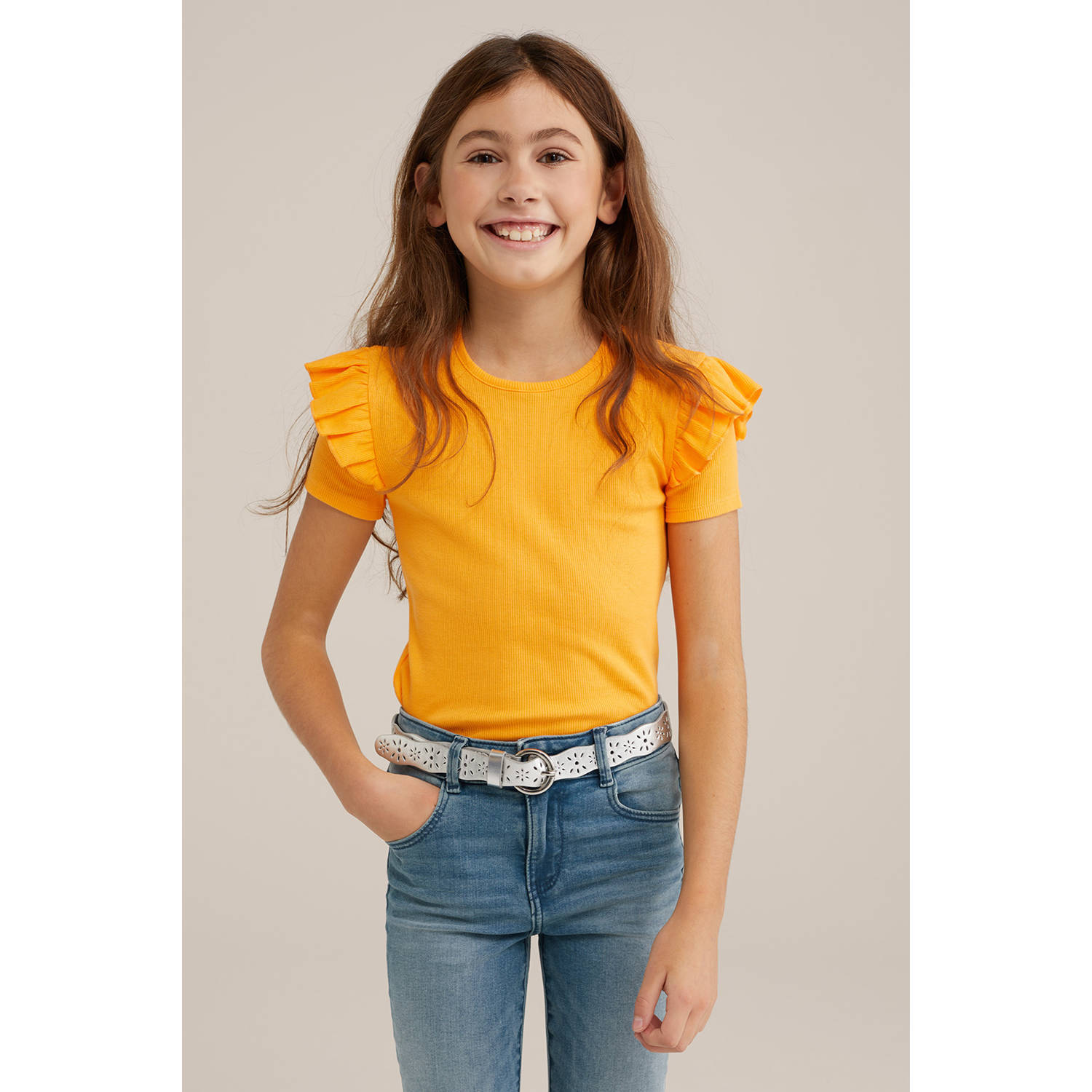 WE Fashion T-shirt oranje