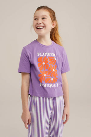 pyjama lila/wit/oranje