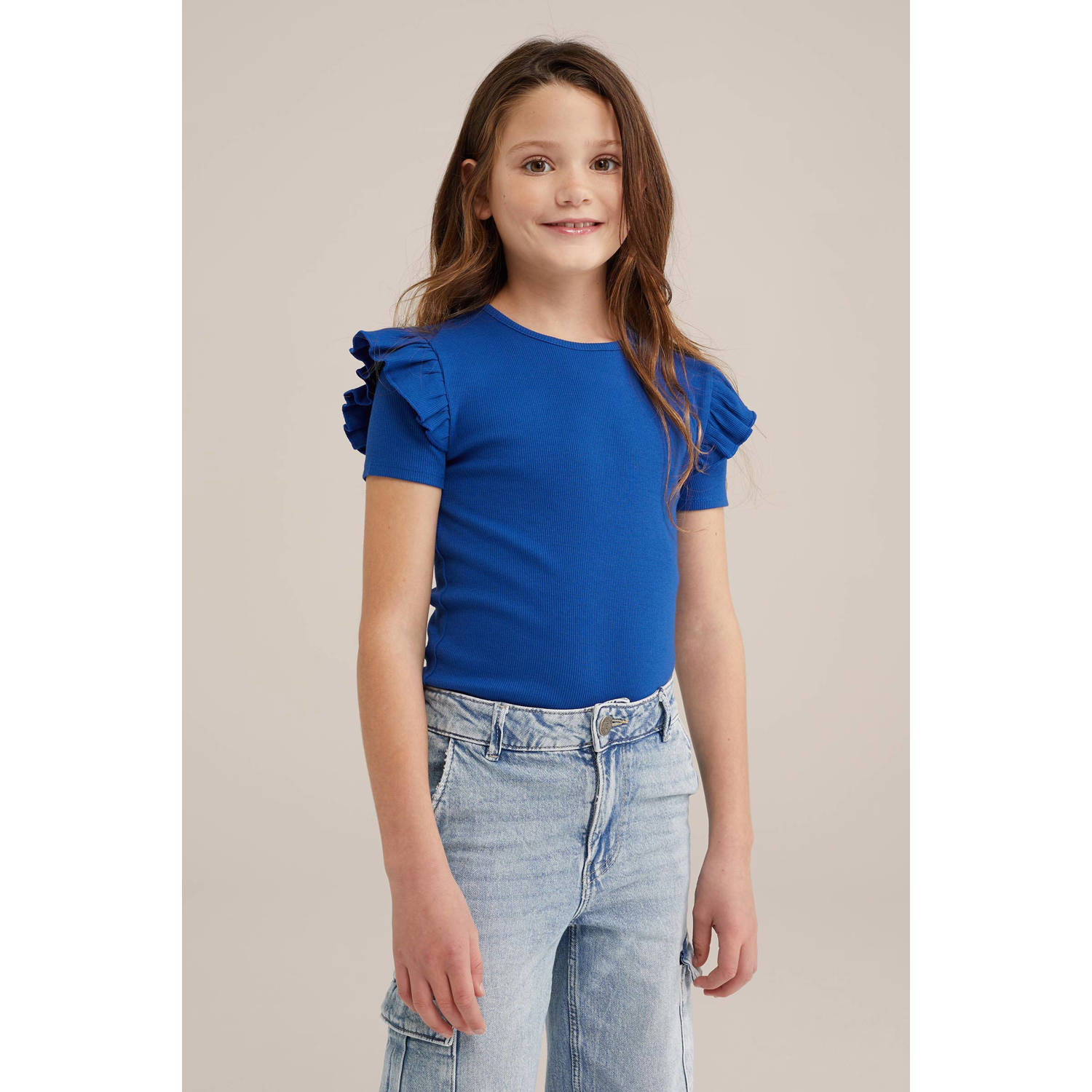 WE Fashion T-shirt donkerblauw