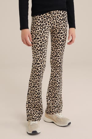 flared broek lichtbruin