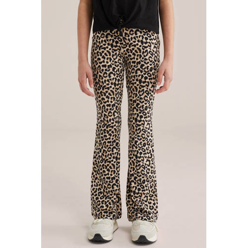 WE Fashion flared broek lichtbruin afbeelding