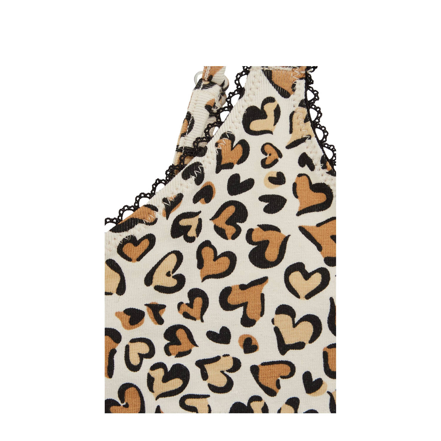 WE Fashion bh-top set van 2 bruin zwart