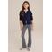 WE Fashion flared broek donkerblauw