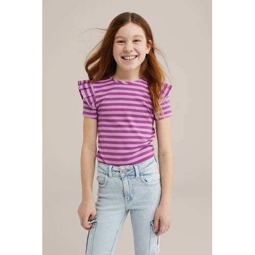 WE Fashion T-shirt roze/paars afbeelding