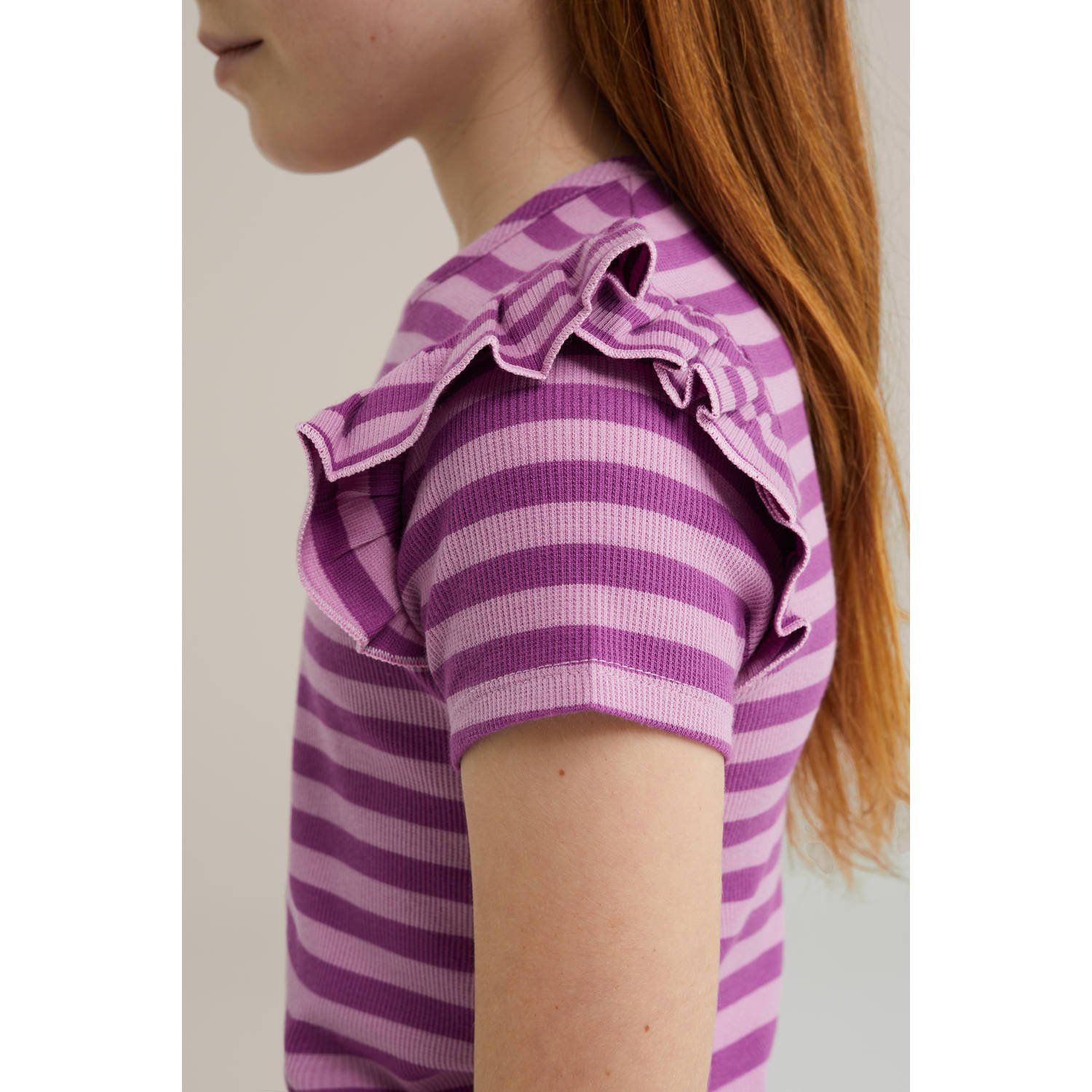 WE Fashion T-shirt roze paars