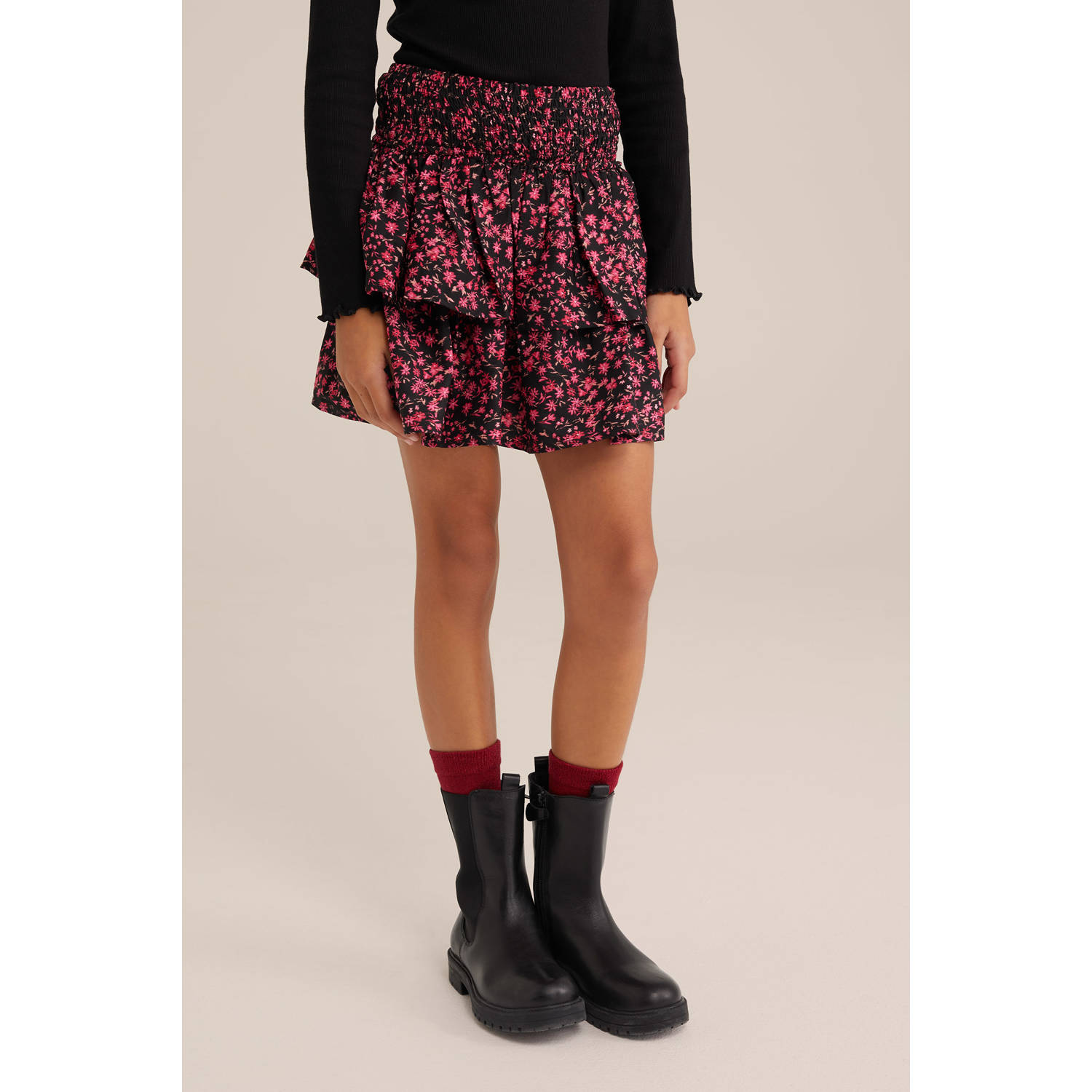 WE Fashion strokenrok zwart