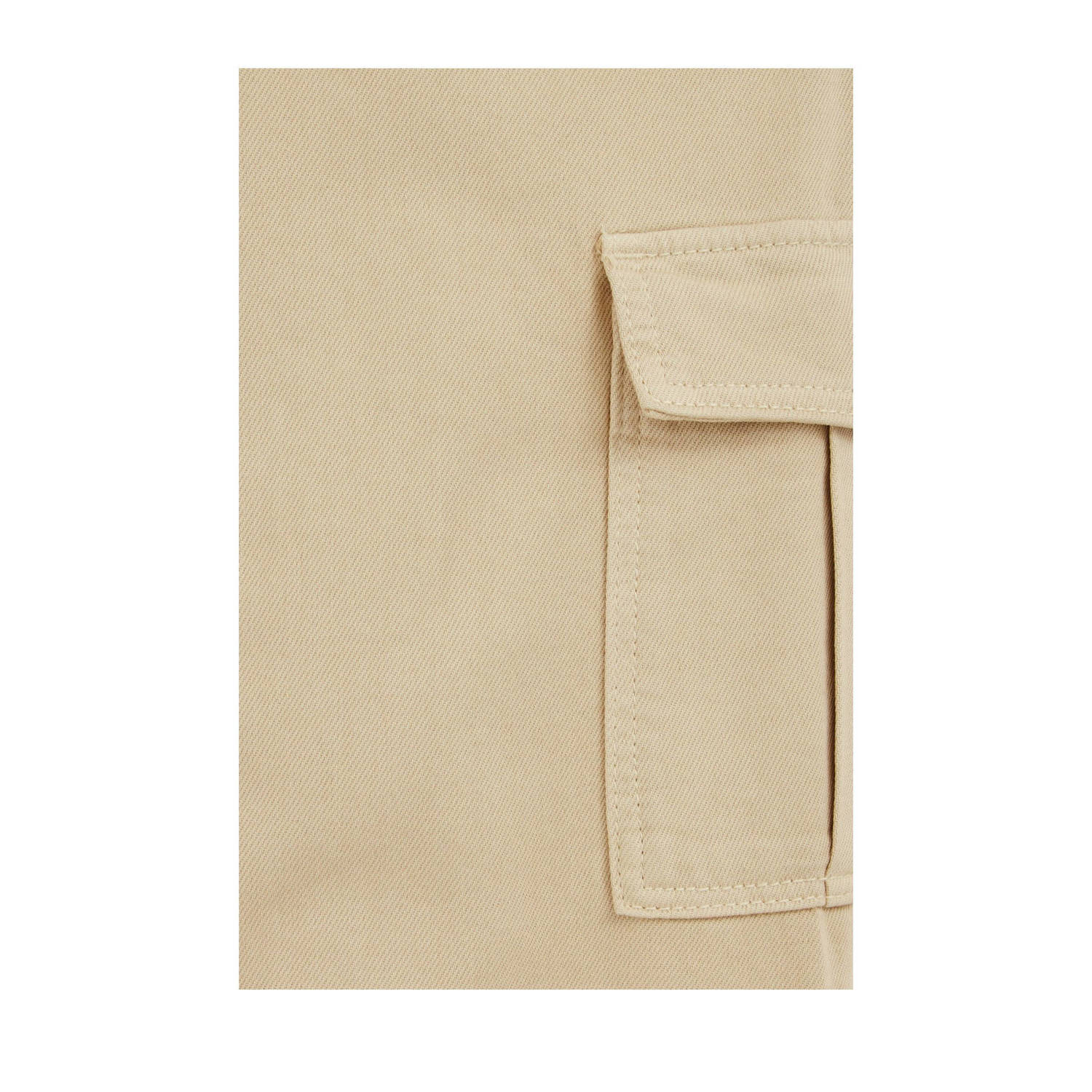 WE Fashion Blue Ridge loose cargo broek lichtkaki